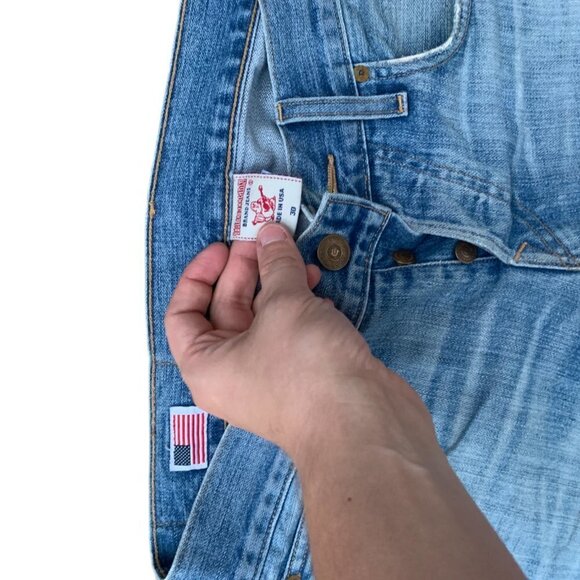 Vintage True Religion Jeans Size 30 Leather Tab Blue - Picture 2 of 7